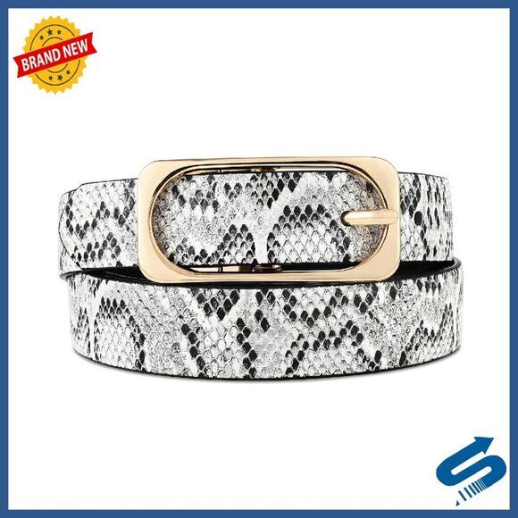 Thin Gold Buckle Stretchable Dress Belt for Women Adjustable 24-33 main image 5